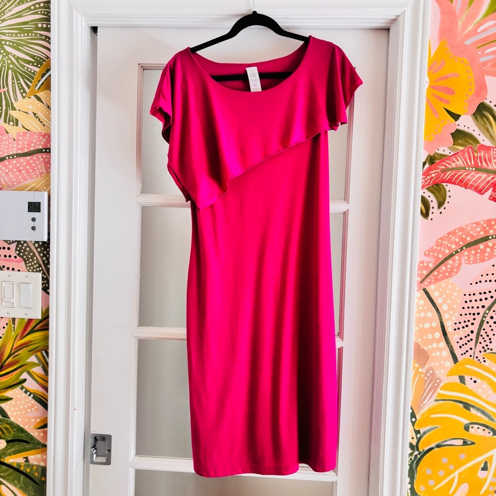 #23 Fuchsia Asymmetrical Dress